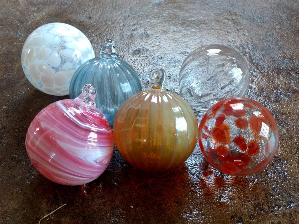 Array of Glassblown Christmas Ornament